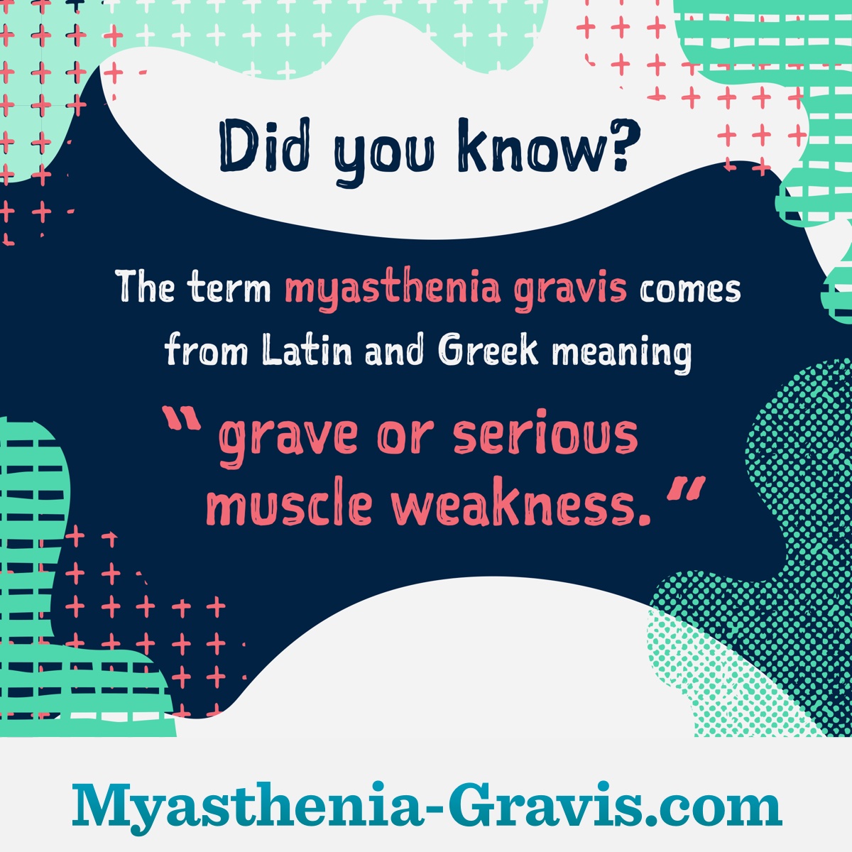 Text about the origin and definition of the term myasthenia gravis.