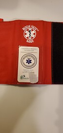 First responder information pack. Goes on seat belt. All the best