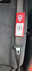 This a great life saving information for first responders. You attach to your seat belt. Easily adjustable.It has scan on it that takes them to a website. Also you can fill out the card inside with your information